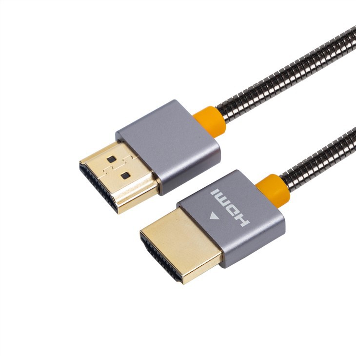 Rostfritt stål HDMI till HDMI 4K-kabel