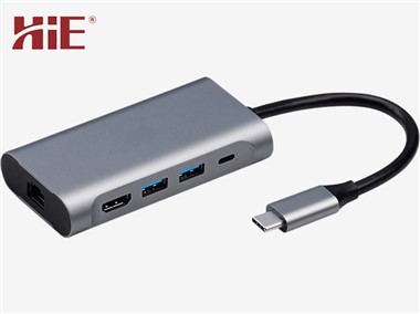 USB-C 5-i-1-dockningsstation